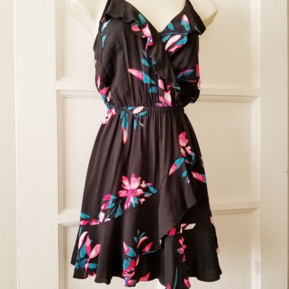 Express ruffle wrap cami dress size xxs